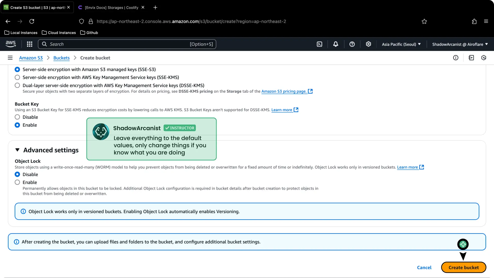 Coolify Aws S3 Backup Setup